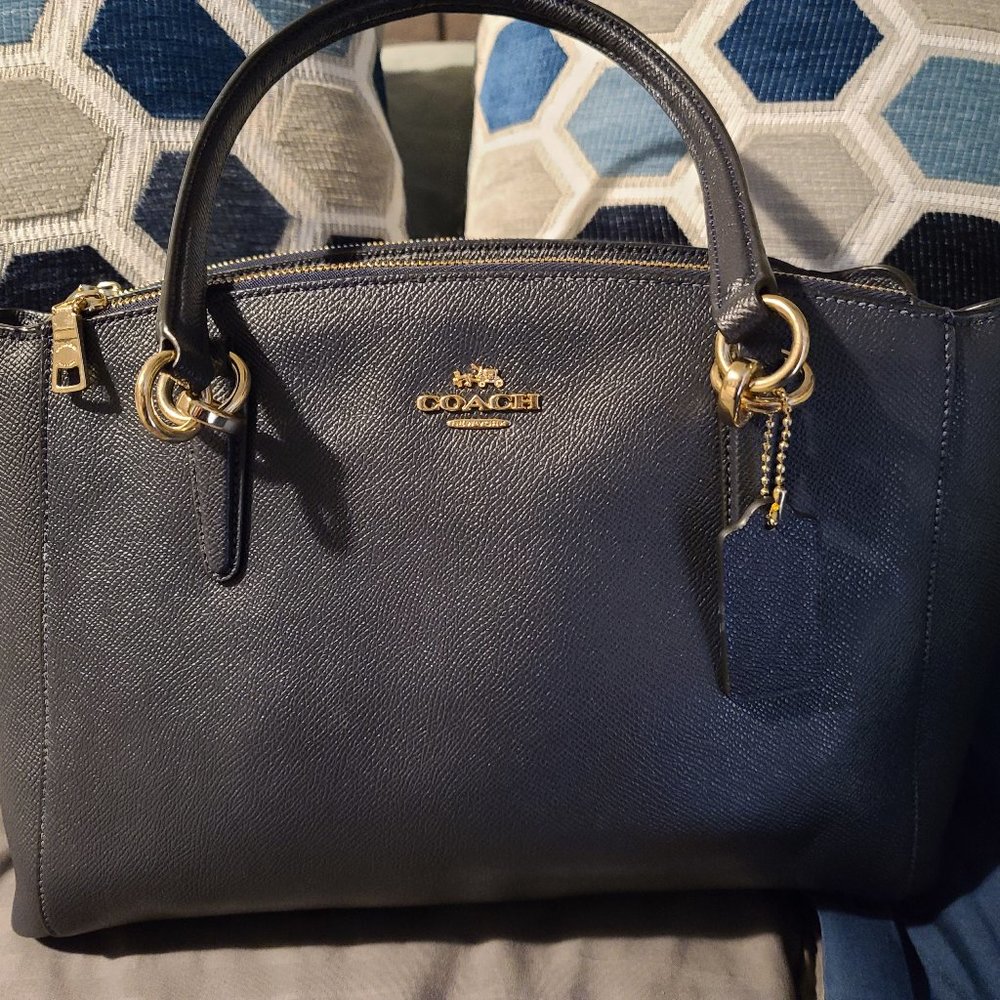 Navy Coch Bag with Removable strap